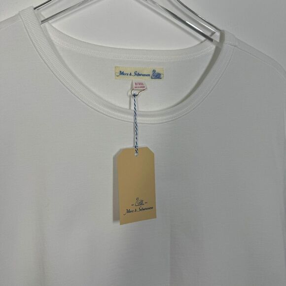 Merz B Schwanen Men’s Size XXL 215 Loopwheeled T-Shirt Classic White T-Shirt NWT - Picture 6 of 16